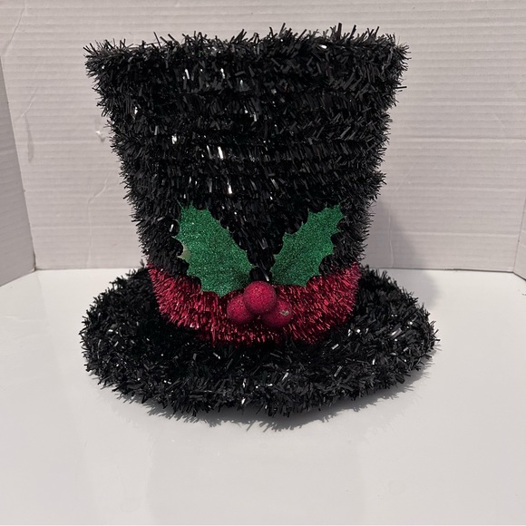 Black chenille Christmas decoration - Picture 1 of 6